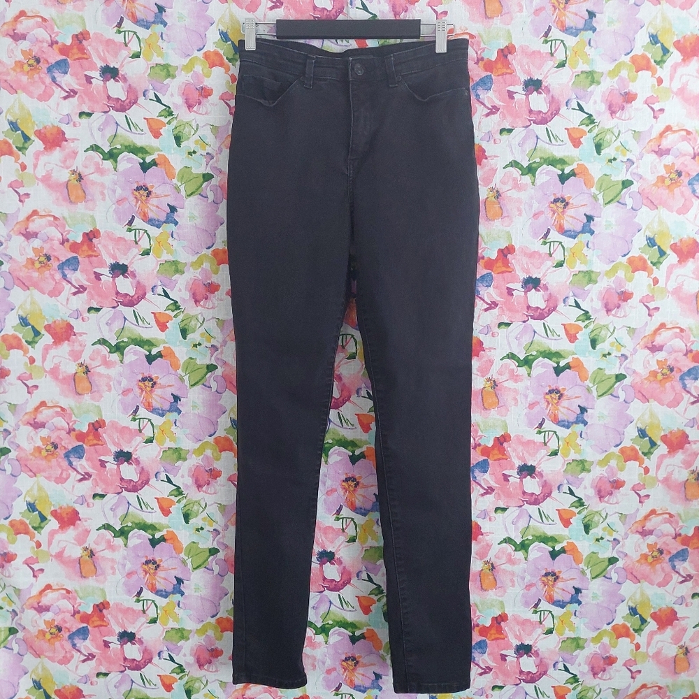Lee Black Skinny Jeans Size 10 Mid Rise Slim Fit Sculpting Denim Pants